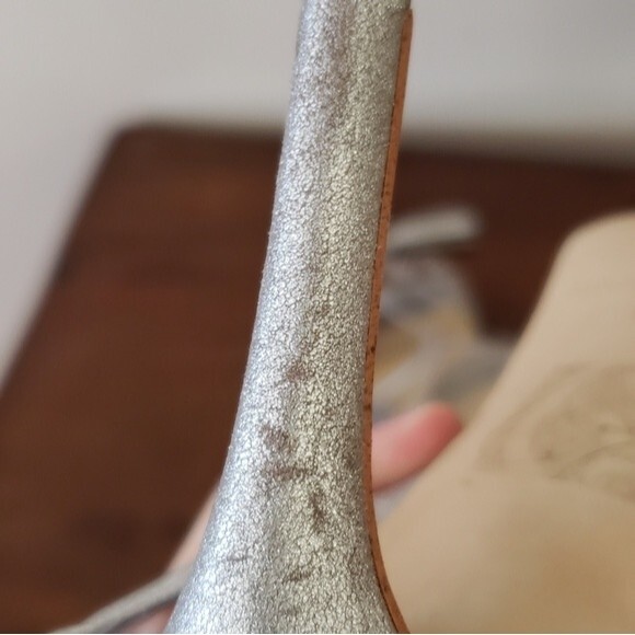 Marc Fisher Bamba Heel Silver Size 6.5 M - Picture 12 of 12